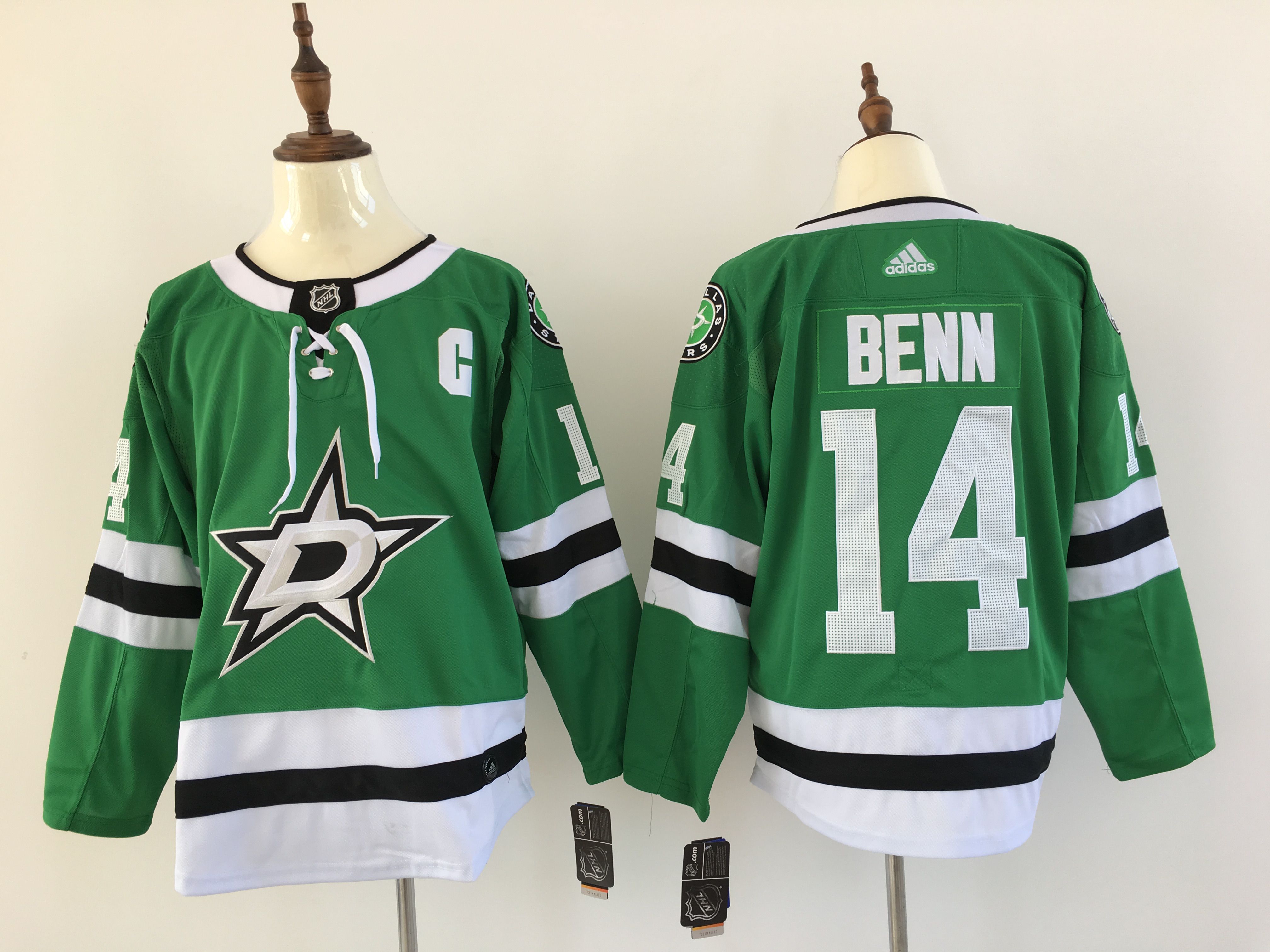 Men Dallas Stars #14 Benn Green Hockey Stitched Adidas NHL Jerseys